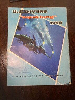 Aqua-Lung 1958 Vintage Diving Catalog - Blue